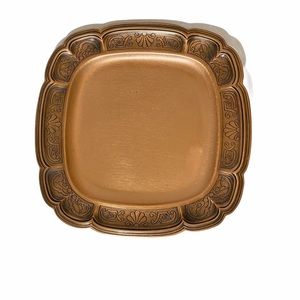 Decorative Copper Plate Serving Dish